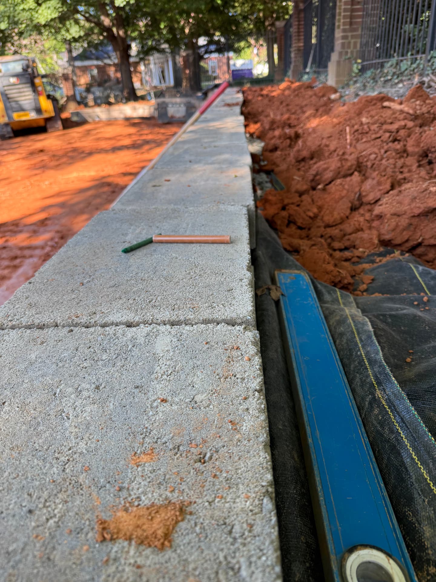 Retaining Wall Installation